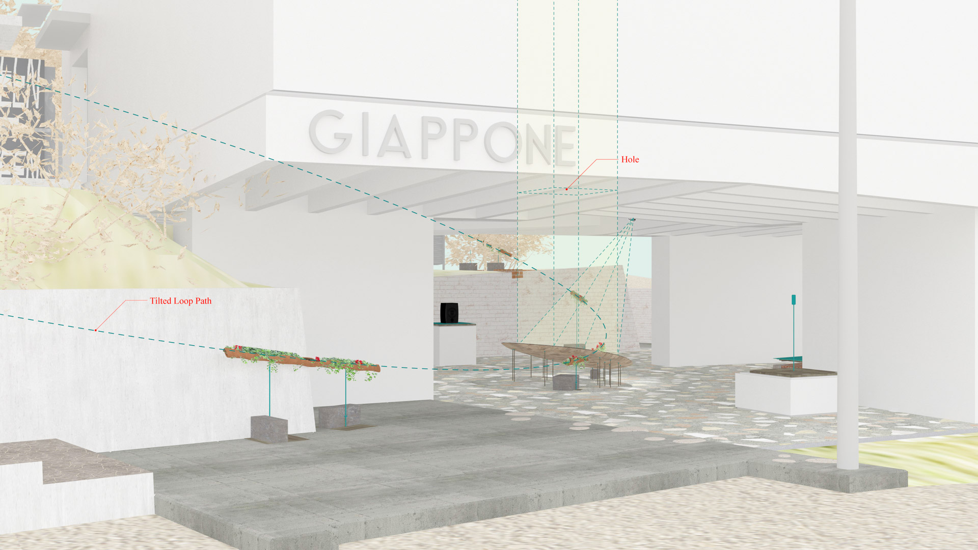 Parallel Displacement of the〈Tilted Loop Path〉 of the Venice Biennale Japan Pavilion image
